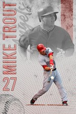 359215 Mike Trout Millville Meteor LA Angels Art Decor Wall Print Poster