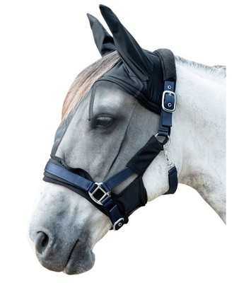 Maske mit elastischen Ohren Premium Modell mit Schlaufen zur Befestigung am Half