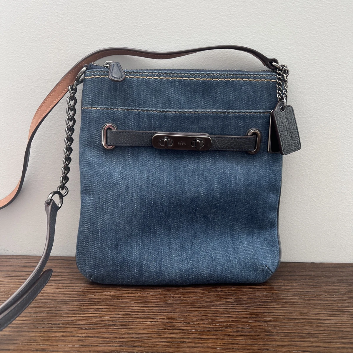 希少デザイン✨️　COACH　SwaggerShoulder　BAG　Denim Coach Swagger Denim Bags & Handbags for Women for sale | eBay