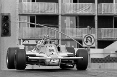 Jan Lammers NED ATS D4 crashed out of the race on lap 42 1981 F1 Old Photo