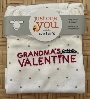 NEW Just One You Carter s Baby Girl Bodysuit Grandma's Little Valentine NEWBORN
