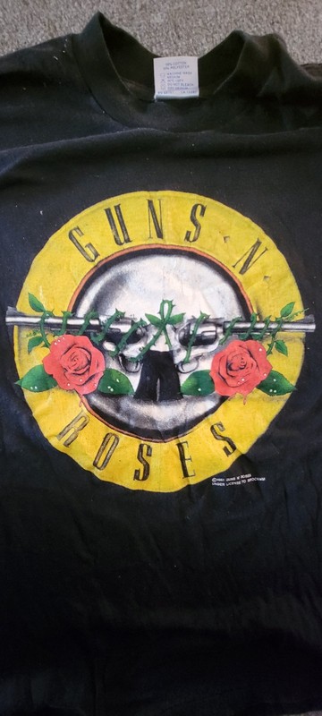 Vintage 1989 Guns N' ROSES  Brockum Large Shirt  Single Stitched GNR WAS HERE