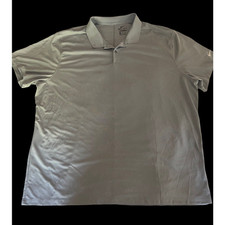 NIKE Dri-Fit Polo Shirt, Standard Fit, Gray Men's: 3XL