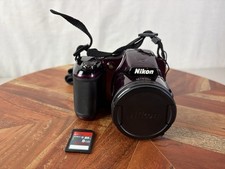 Nikon Coolpix L820 Digital Camera Red/Plum With Strap Tested 16.0 MP