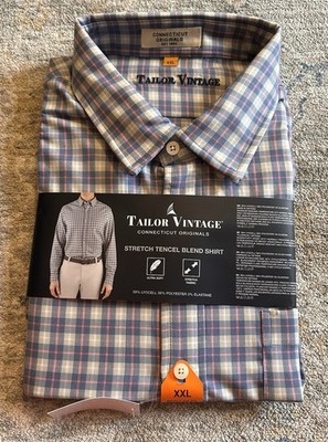 Tailor Vintage ~ Connecticut Originals Stretch Tencel Mischung Shirt - XXL
