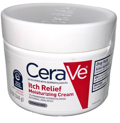 CeraVe Itch Relief Moisturizing Cream, Steroid-Free, 12oz BB 06/2028