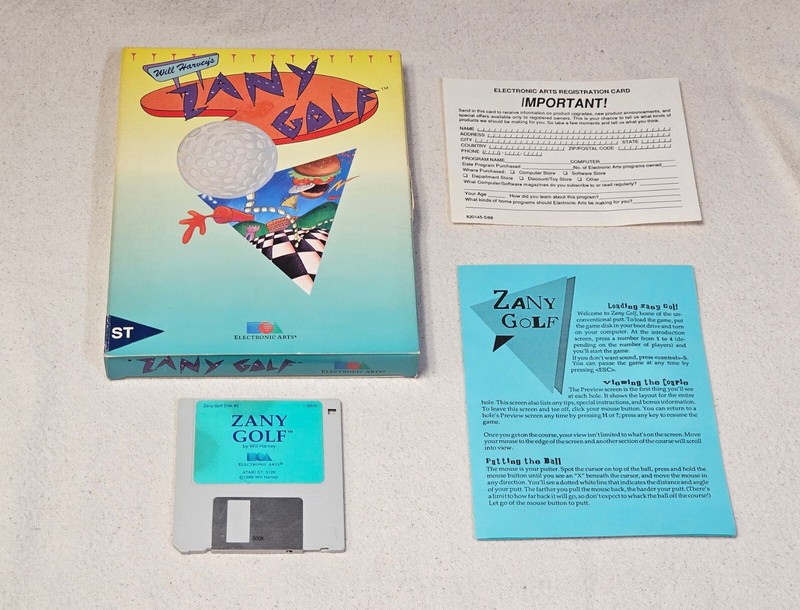 Zany Golf (Electronic Arts, 1988) Atari ST CIB Missing Disk #1