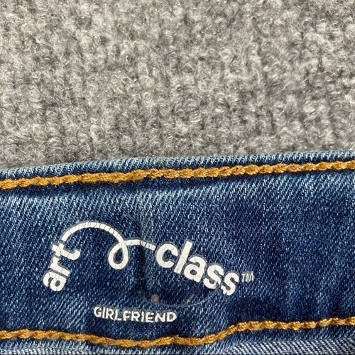 Art Class Girlfriend Jeans Kids Size 16 Medium Wash Slim Straight 27" - Picture 3 of 11