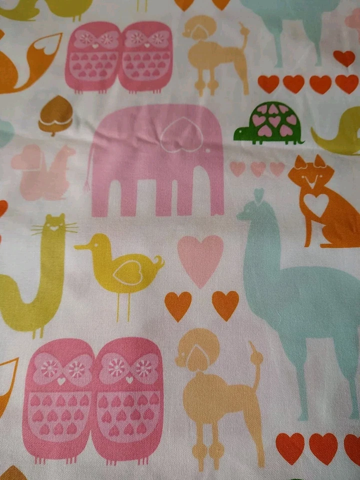 I ❤ Animales Raro Alexander Henry Algodón Edredón Tela Rosa Zoo Safari Corazones BTHY Foto 4 de 4