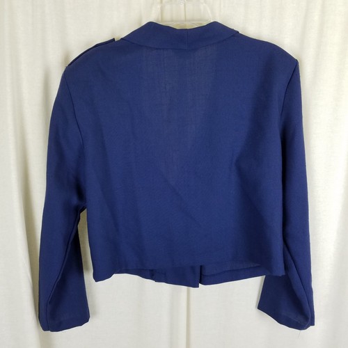 Deb Thin Cropped Military Marching Band Sailor Jacket Blazer Womens 12 Navy Gold - Picture 4 of 6