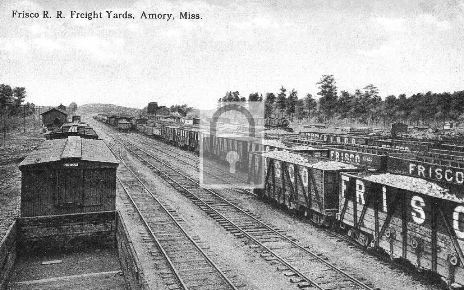 Frisco Railroad Train Freight Yards Amory Mississippi MS REPRINT eBay