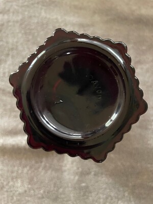 Avon 1876 Cape Cod Collection Ruby Red Glass Dinnerware Water/Wine Glass 3''