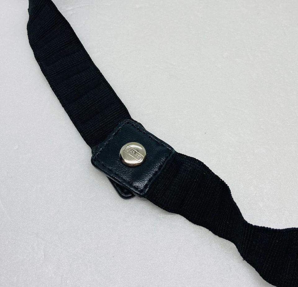 Raro Be & D Cinturón de Cintura de Cuero para Mujer Imitación Cadena Eslabón Elástico 33” Negro 32 Foto 2 de 4