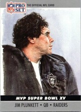 1990 Pro Set - Super Bowl MVP Collectibles   #15 Jim Plunkett