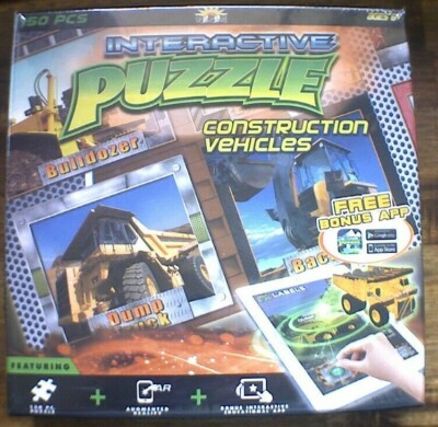 POPAR Interactive Jigsaw Puzzle 150 Piece - Construction Vehicles FREE ...