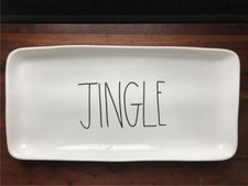 Magenta Rae Dunn JINGLE Christmas Holiday Serving Tray Platter AS-IS PLEASE READ