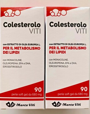 2 Colesterolo VITI NUOVO x Controllo colesterolo MONACOLINA e Omega3  tot180perle | eBay