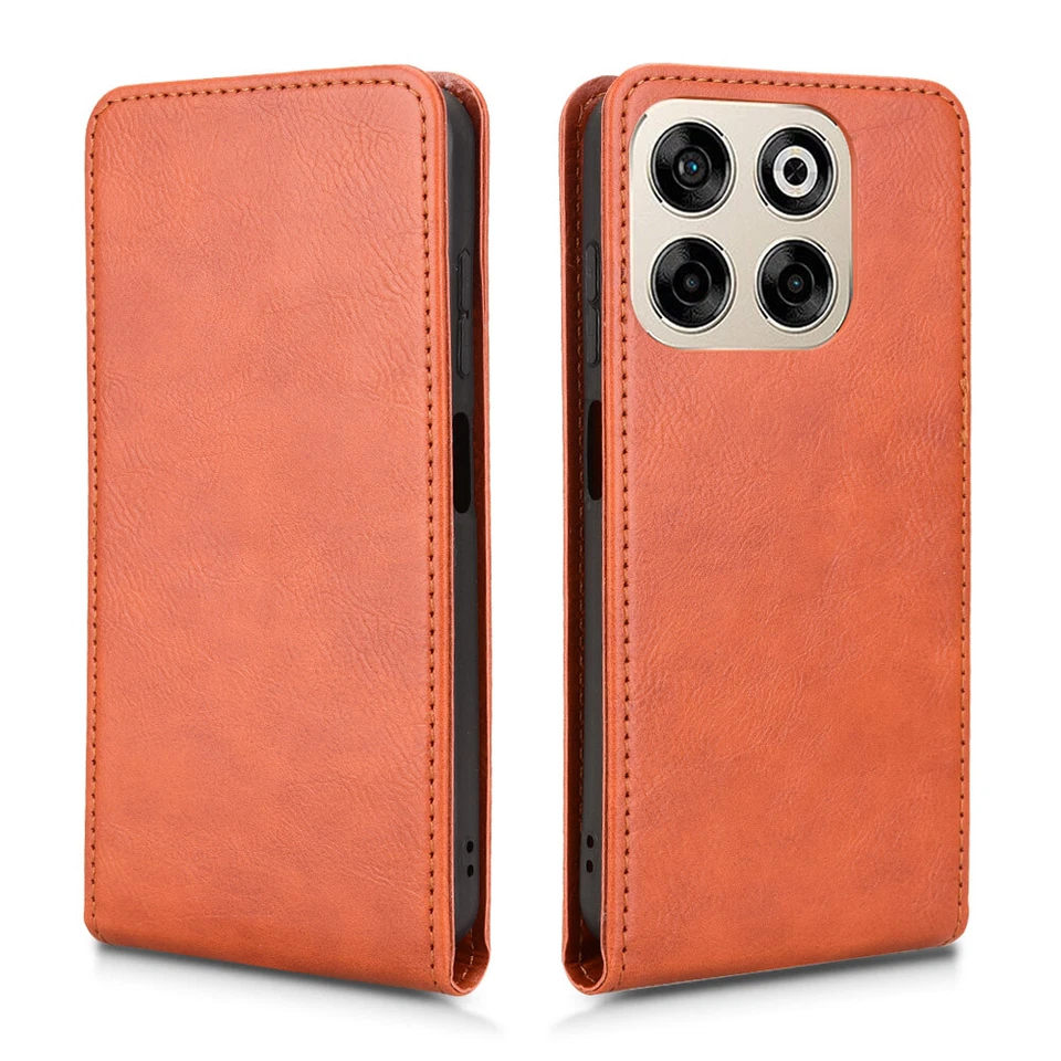 For ZTE Blade V70 4G, Luxury Vertical Up-Down Leather Wallet Stand Case Cover - Image 4 of 4