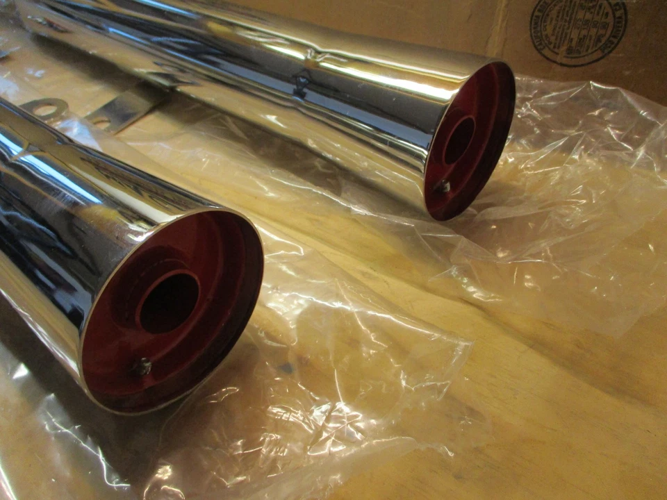 NUEVO 1977 1978 HONDA CB750K PUNTA ACAMPANADA DOBLE DESLIZAMIENTO SILENCIADORES DE ESCAPE MAC 001-1511 Foto 4 de 4