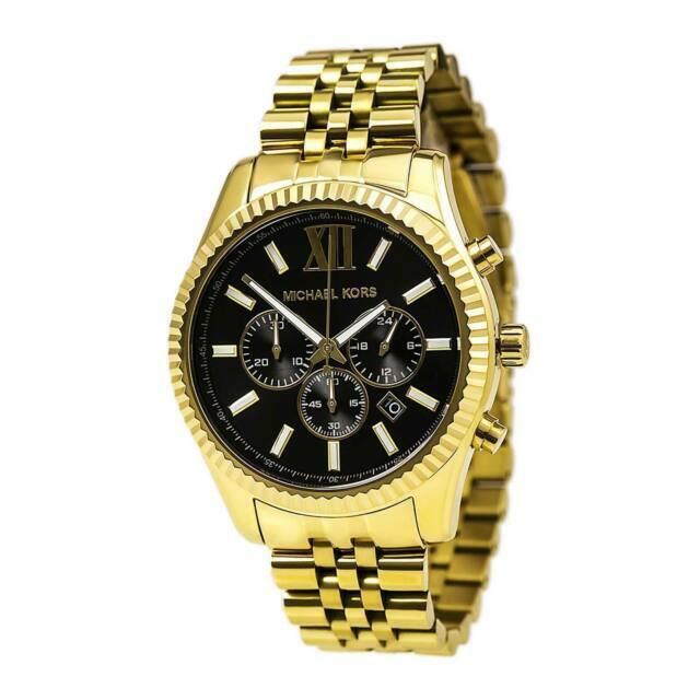 mens mk gold watch