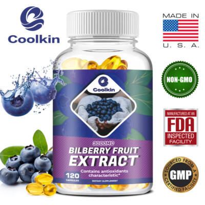 Bilberry Fruit Extract 3000mg - Premium Eye Protection Formula, Vision Health