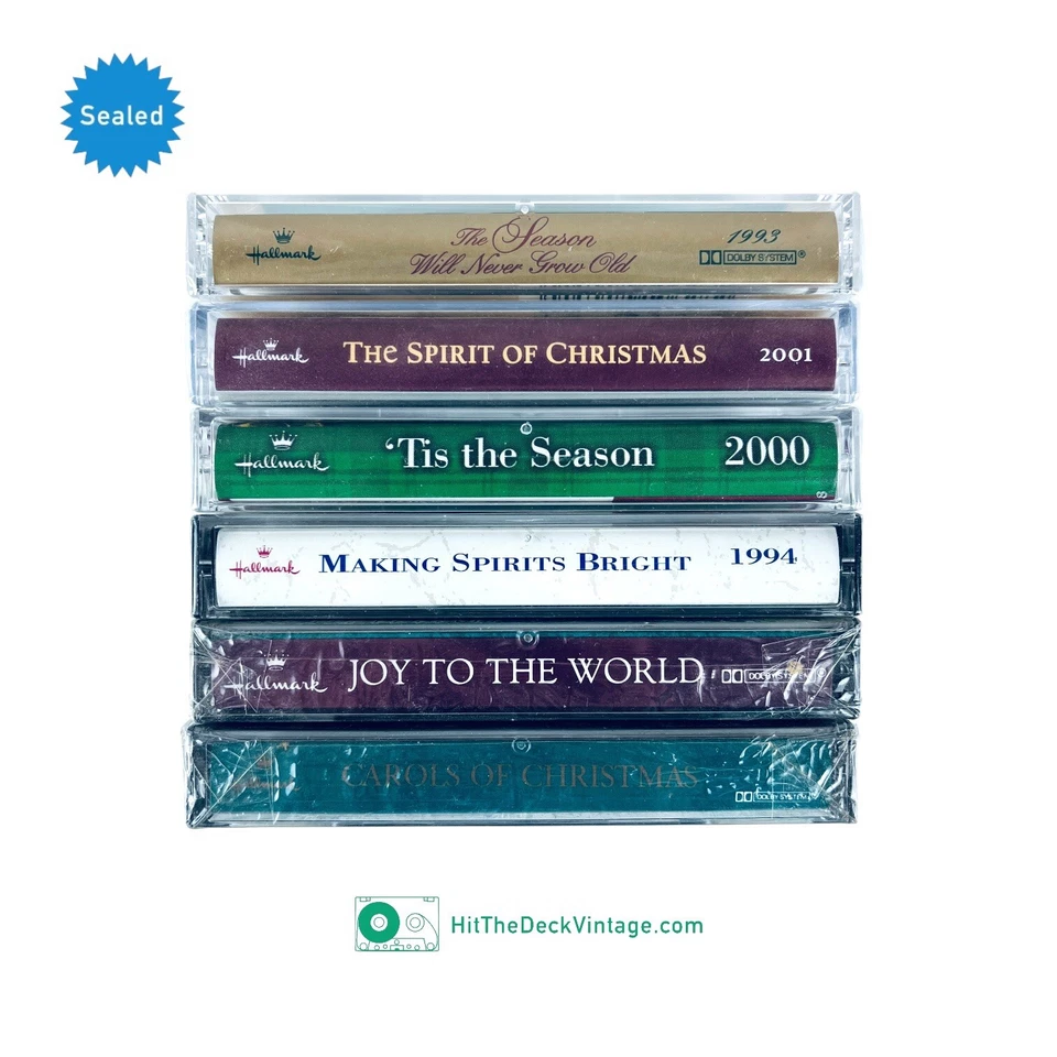 6 Hallmark Christmas Holiday Cassette Tapes: Joy, Carols, Season, Spirits SEALED - Image 3 of 3