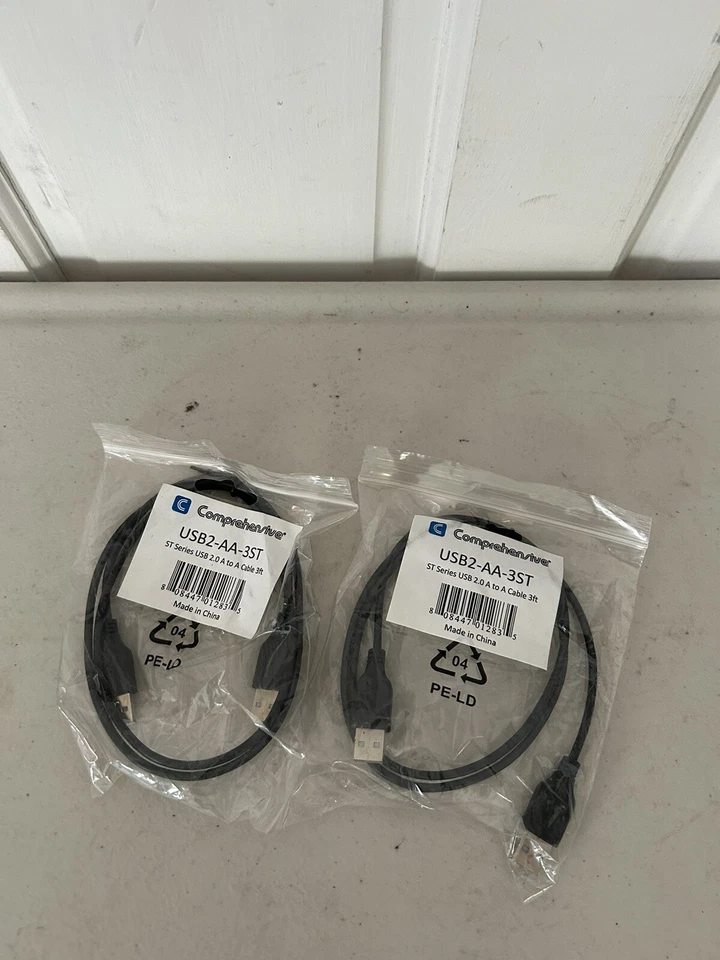 New Set of 2 USB2-AA-3ST, Comprehensive USB 2.0 A to A Cable 3ft - USB, #3 - Image 3 of 4