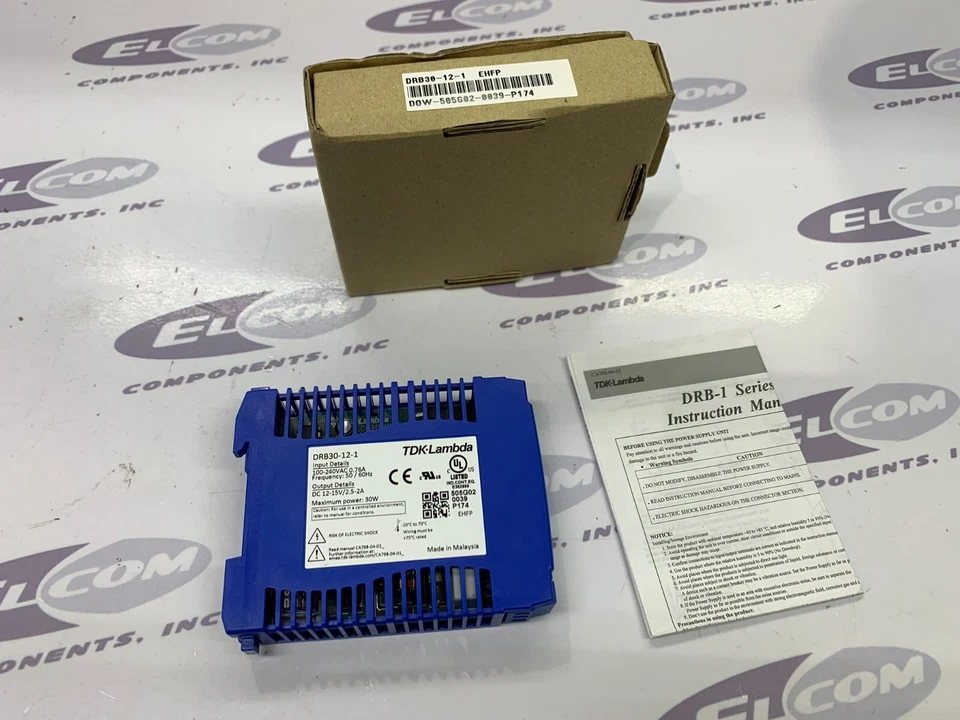TDK-Lambda DRB30-12-1 DIN Rail AC-DC Power Supply 12V 30W - Image 1 of 1