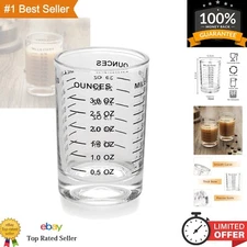 Versatile Heavyweight Glass Measuring Cup - 3 Oz Capacity for Drinks & Recipes