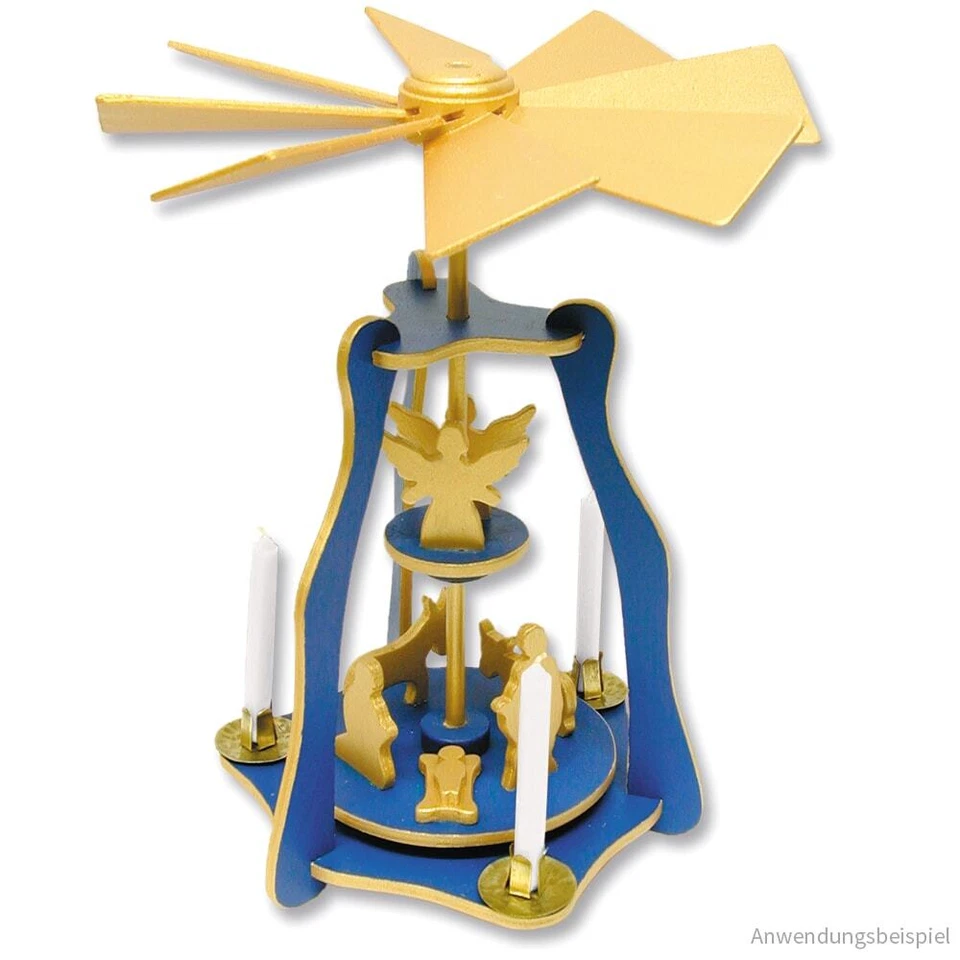 MATCHES21 HOME & HOBBY Weihnachtspyramide Holz Bausatz Kinder Werkset Bastelset - ab 13 Jahren