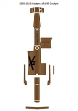 2005-2013 Mastercraft X45 Cockpit Pad Boat EVA Foam Faux Teak Deck Flooring Mat