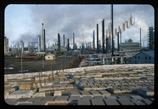 Gravestone Manufacturer Industrial Argentina Factory 35mm Slide 1950s Kodachrome