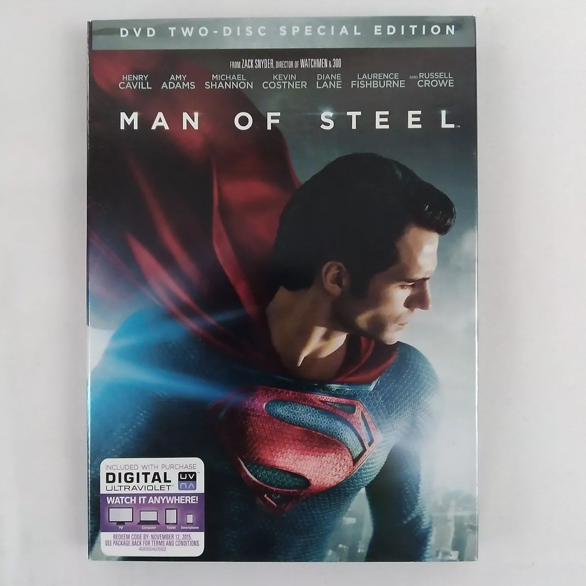 Man of Steel DVD Movie Special Edition Henry Cavill Superman Action DC  Comics 883929479092