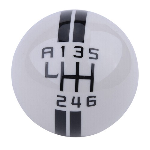Universal Car White Glossy Round Ball Resin Gear Stick Lever Shift Knob Shifter - Picture 5 of 7