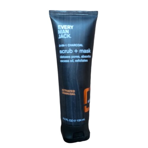 Every Man Jack 2-in-1 Charcoal Scrub & Mask Charcoal  4.2 Fl Oz New Free Ship - Picture 1 of 2