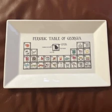 DISHIQUE Periodic Table Of Georgia Serving Dish Platter 14" x 9.25" x 1.25"