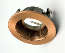 6 Pack,3 Inch Recessed Can Light Trim, Light Copper Metal Step Baffle, 33001AB