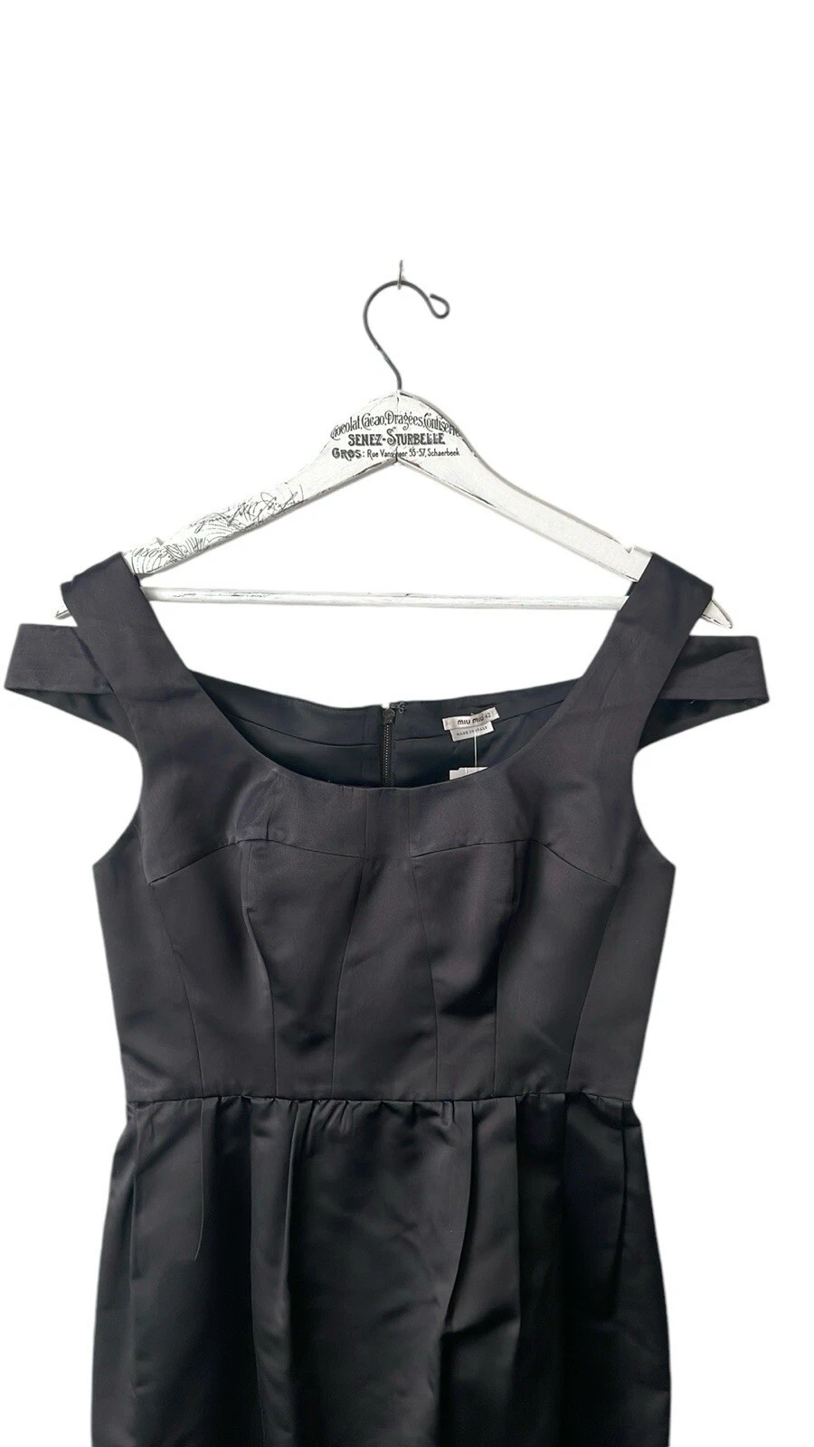 Abito doppio cinturino MIU MIU seta faille cocktail taglia 42