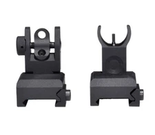 Basic Tactical Flip Up Front and Rear Sight Set, Aluminum