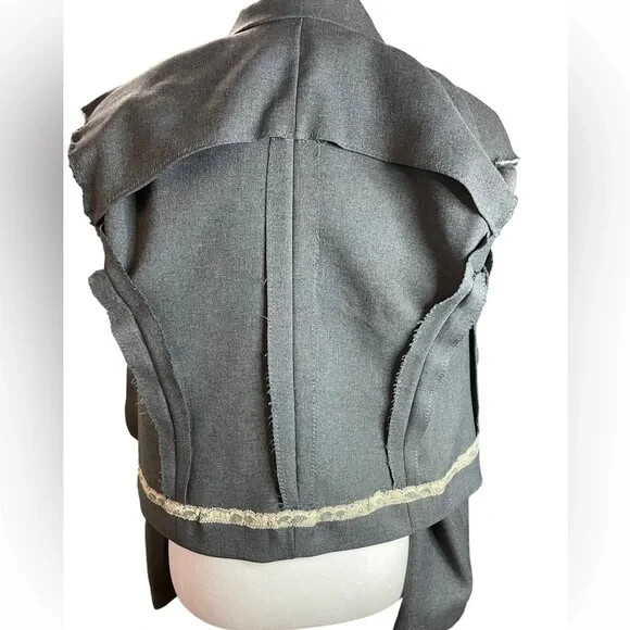 Handmade Gray Blazer Size Small EUC - image 4