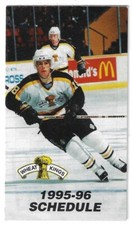 1995-96 Brandon Wheat Kings WHL Hockey Schedule !!! Ticket Master