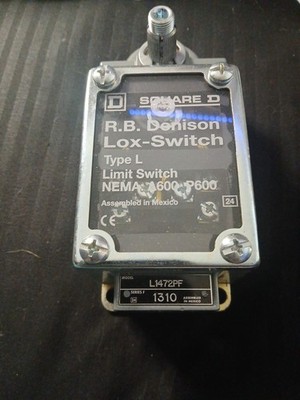 Square D R.B. Denison Lox-Switch Type L LIMIT Switch NEMA: A600 P600 L1472pf