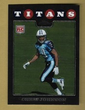 CHRIS JOHNSON 2008 TOPPS CHROME ROOKIE RC CARD #TC186 NFL GREAT TITANS!. rookie card picture