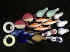 P0191 Vintage Japanese Chopstick Rest Bulk Lot Fish Bird Miniature Figurine
