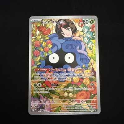 Pokémon Erika's Tangela Rare 218/217 Scarlet & Violet Holo 80HP Basic Eng