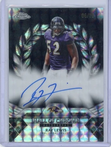 2025 Topps Chrome Ray Lewis Hall Of Chrome Autographs (RAW)