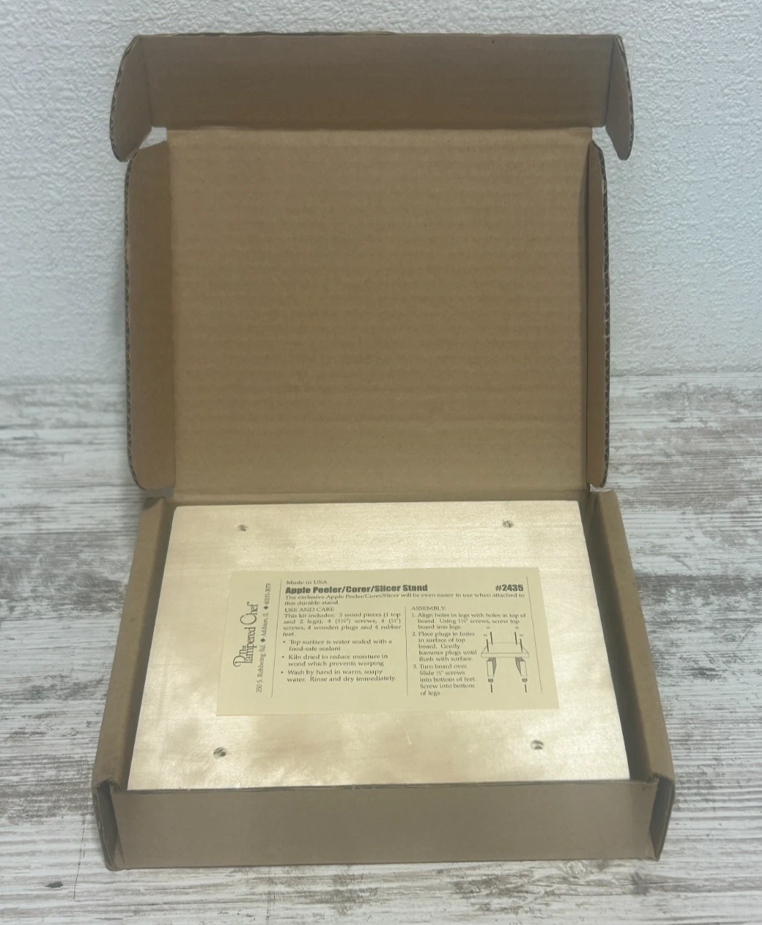 The Pampered Chef Apple Peeler Corer Slicer Stand #2435 New In Box