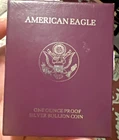 AMERICAN EAGLE ONE OUNCE PROOF SILVER BULLION COIN 1991-S BRAND NEW BOX CASE COA