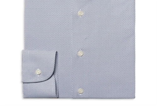 Eton Slim Fit Four Way Stretch Textured Dress Shirt Blue Size 15.5R - Picture 3 of 3