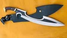 Handmade Fantasy Bowie Knife with Leather Sheath High Carbon Steel Blade